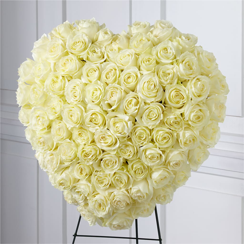 Elegant Remembrance Standing Heart – ELLIJAY'S HOMETOWN FLORIST INC, Ellijay GA