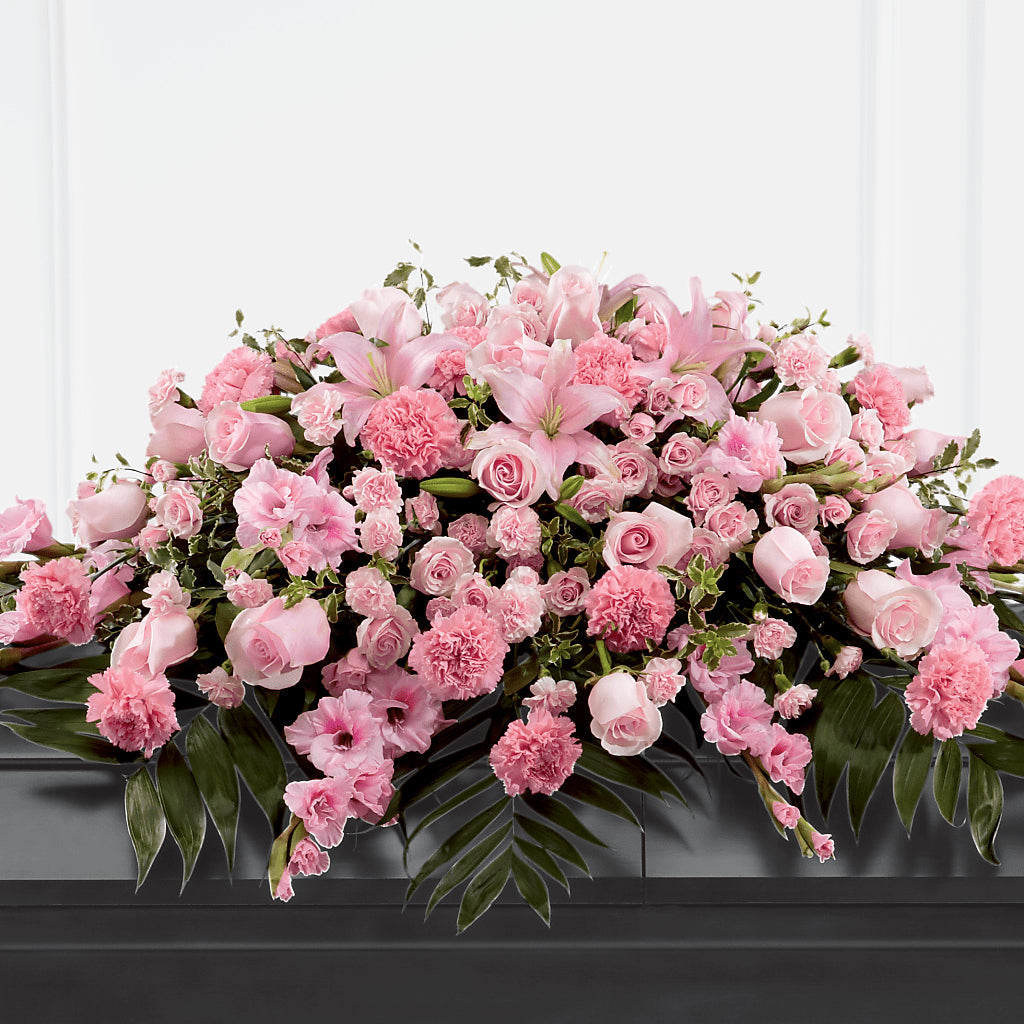 Garden of Comfort Casket Spray (Standard) – ELLIJAY'S HOMETOWN FLORIST INC, Ellijay GA