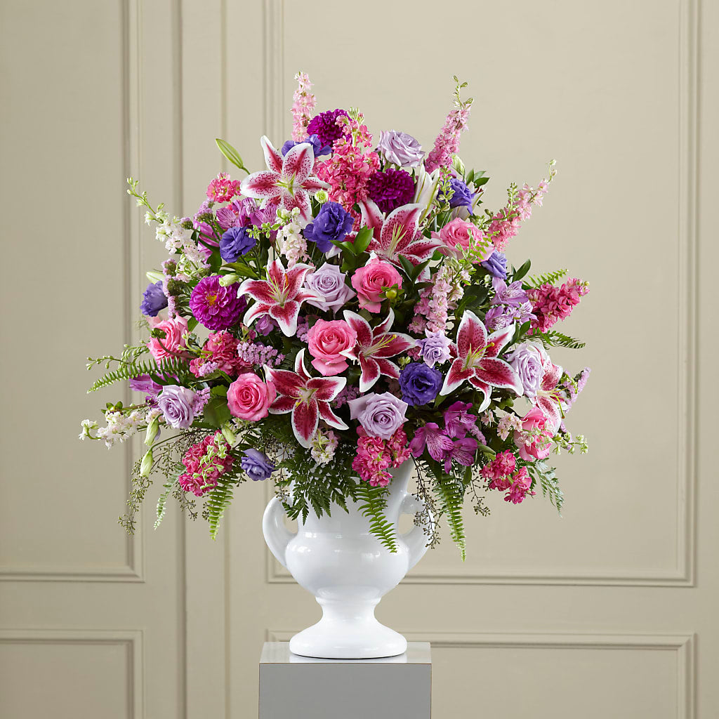 Peaceful Tribute Arrangement – ELLIJAY'S HOMETOWN FLORIST INC, Ellijay GA