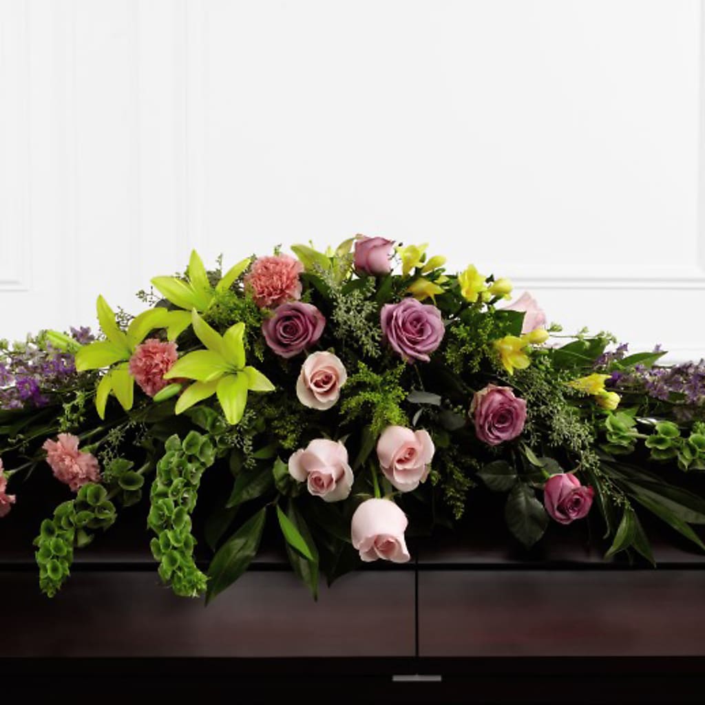 Forever Beloved Casket Spray – ELLIJAY'S HOMETOWN FLORIST INC, Ellijay GA