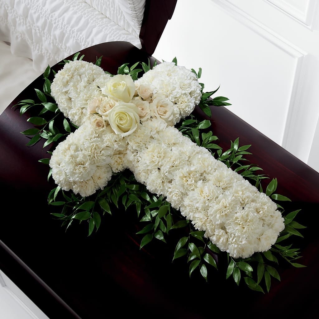 Peaceful Memories Casket Spray (Standard) – ELLIJAY'S HOMETOWN FLORIST INC, Ellijay GA