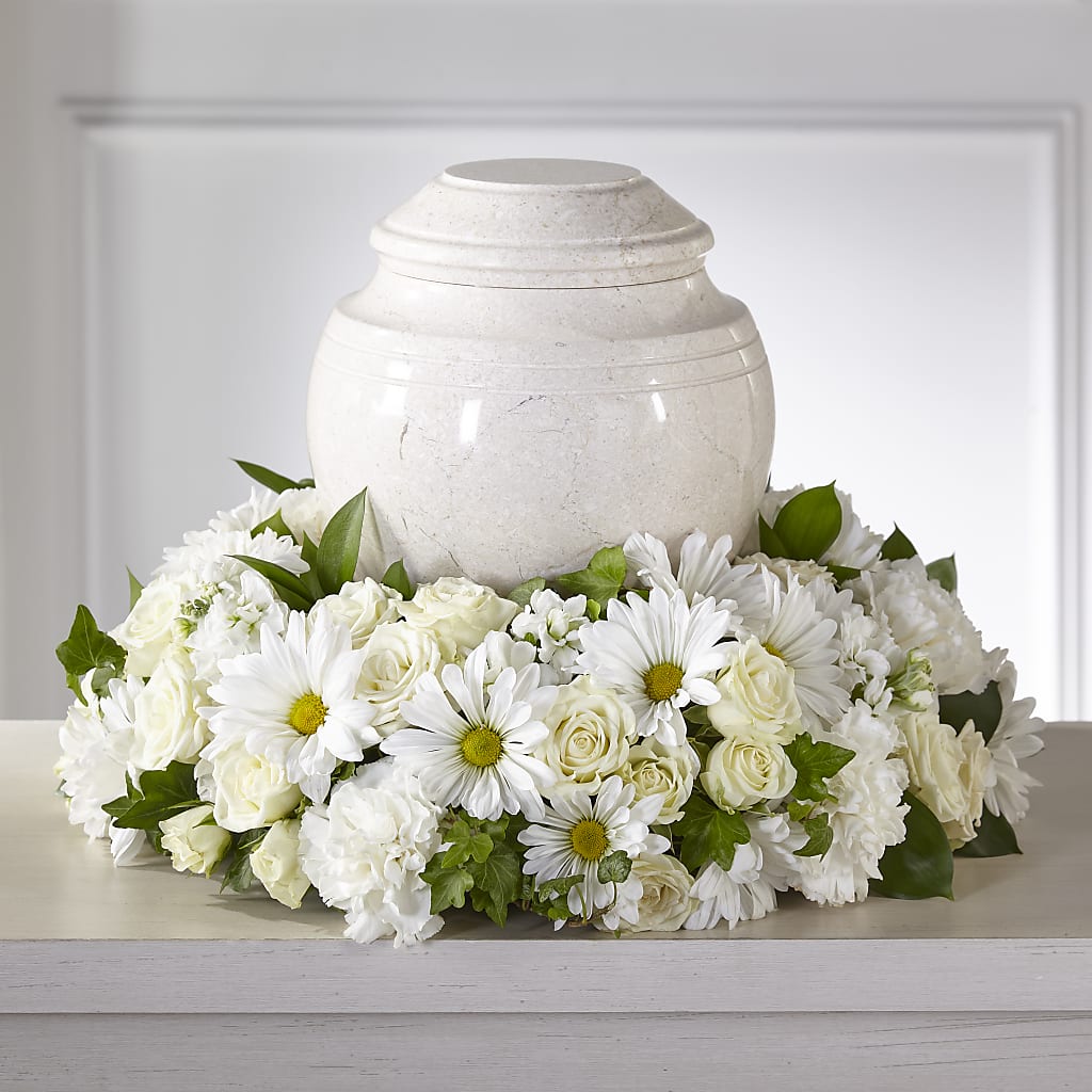 Ivory Gardens Cremation Adornment – ELLIJAY'S HOMETOWN FLORIST INC, Ellijay GA
