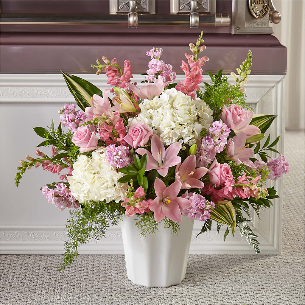 Simply Serene Floor Basket – ELLIJAY'S HOMETOWN FLORIST INC, Ellijay GA