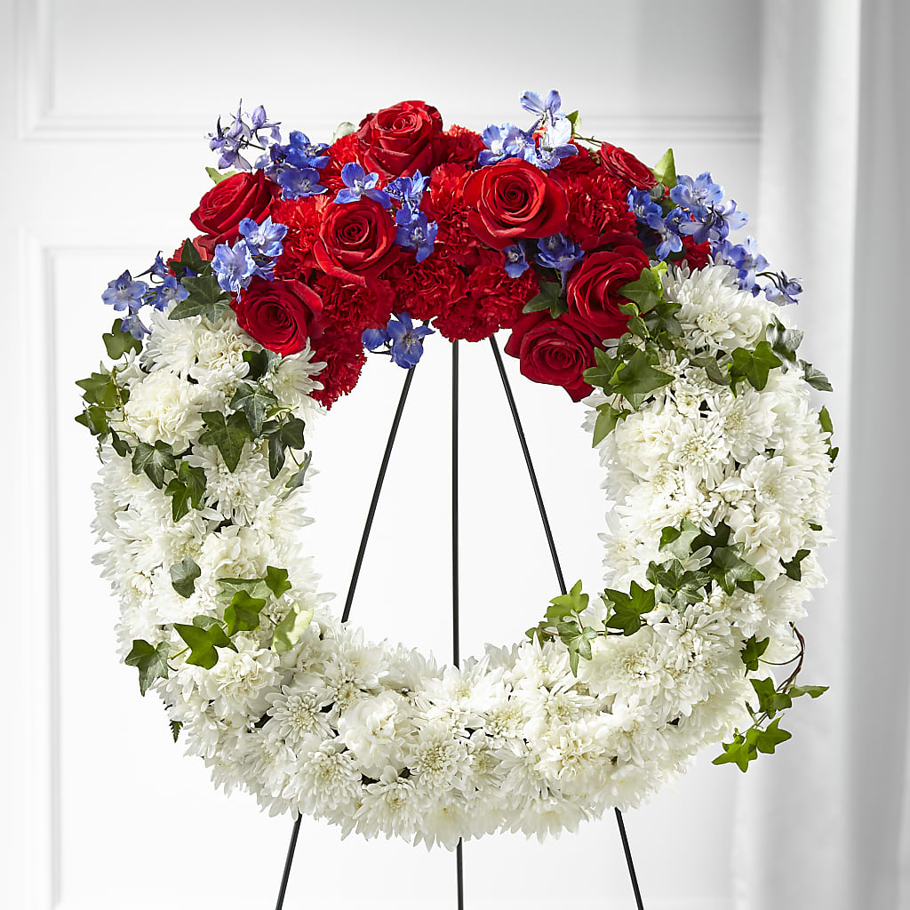Patriotic Passion Wreath – ELLIJAY'S HOMETOWN FLORIST INC, Ellijay GA