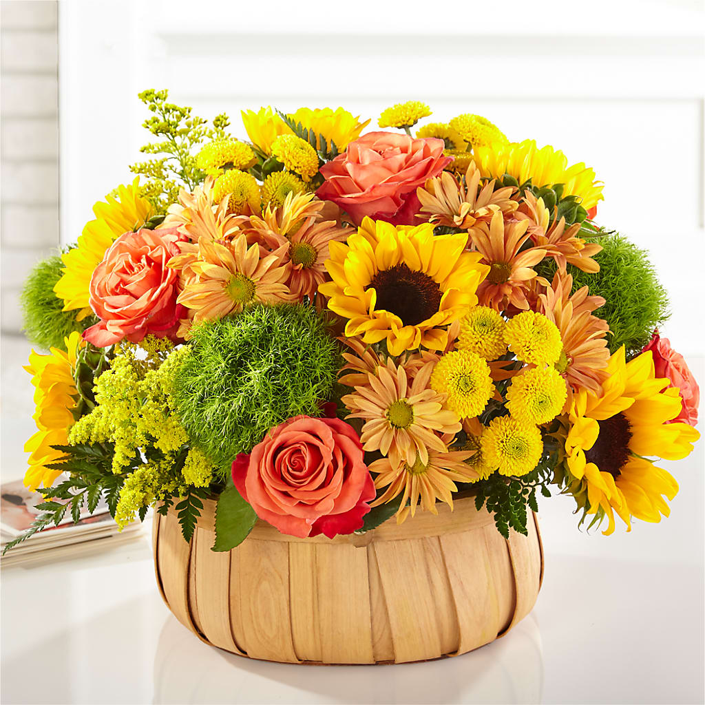 Harvest Sunflower Basket – ELLIJAY'S HOMETOWN FLORIST INC, Ellijay GA