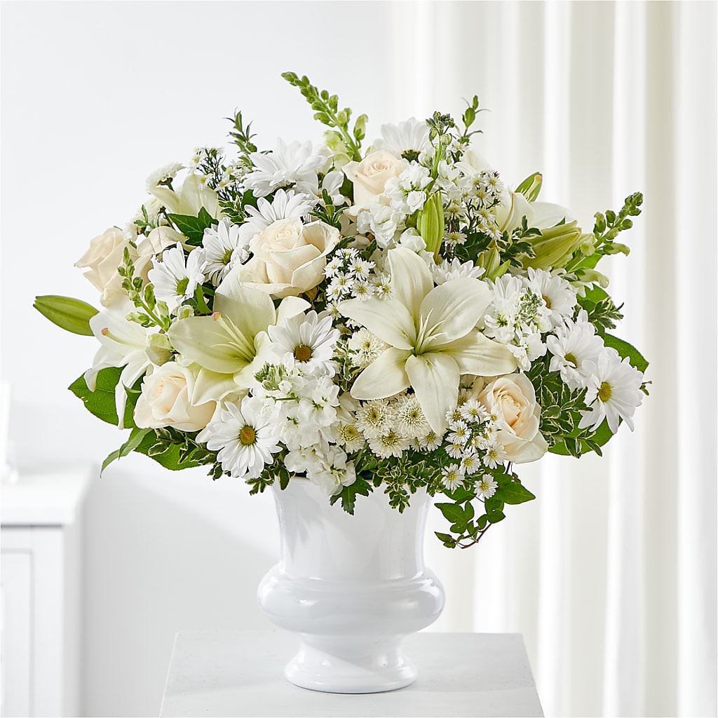 Uplifting Urn Arrangement – ELLIJAY'S HOMETOWN FLORIST INC, Ellijay GA