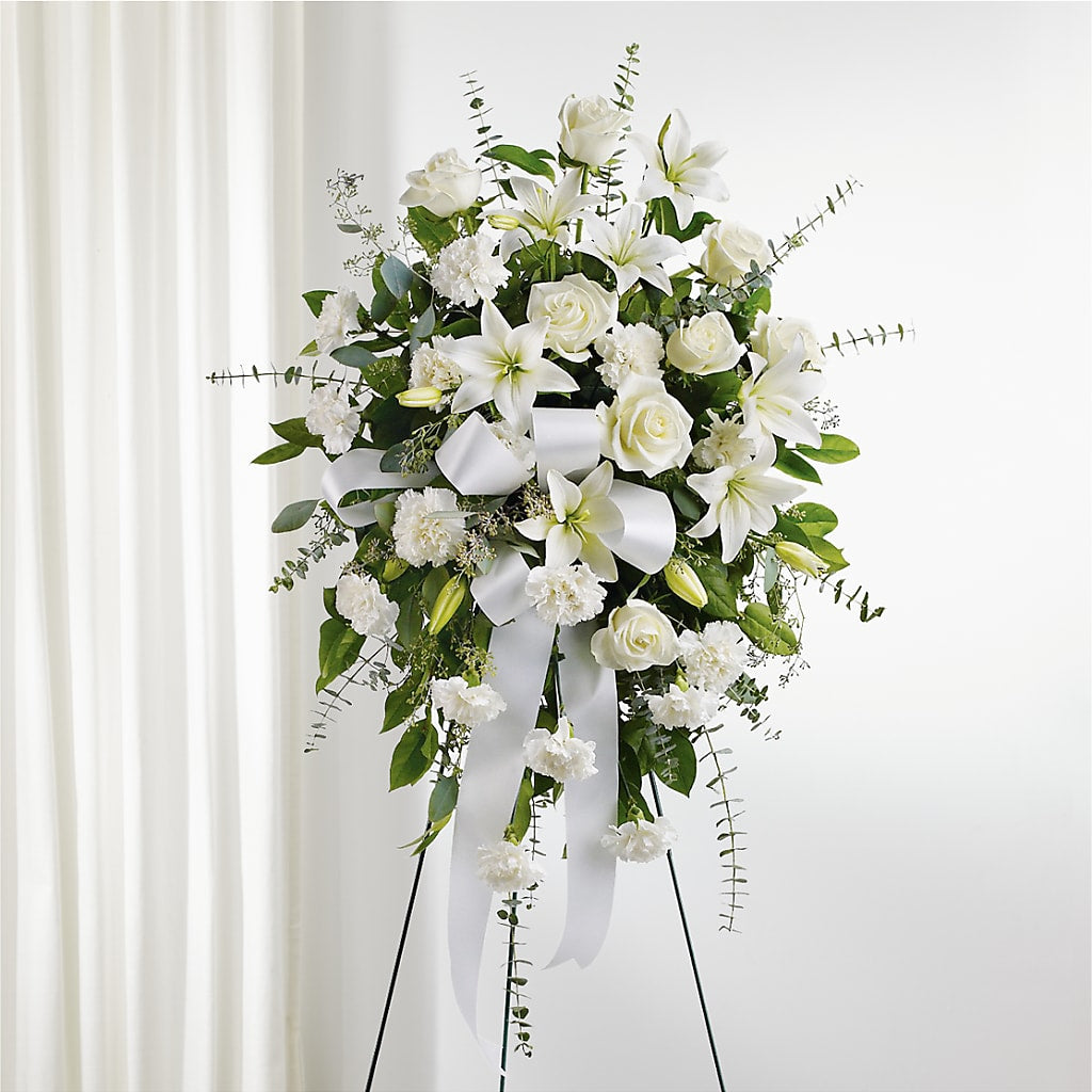 With Care Standing Spray – ELLIJAY'S HOMETOWN FLORIST INC, Ellijay GA