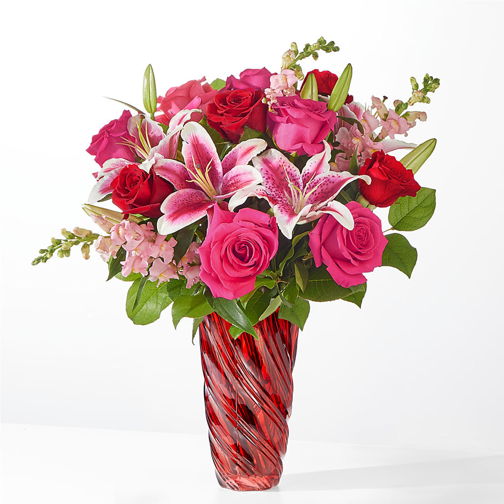 Always You Bouquet with Luxe Swirl Vase – ELLIJAY'S HOMETOWN FLORIST INC, Ellijay GA