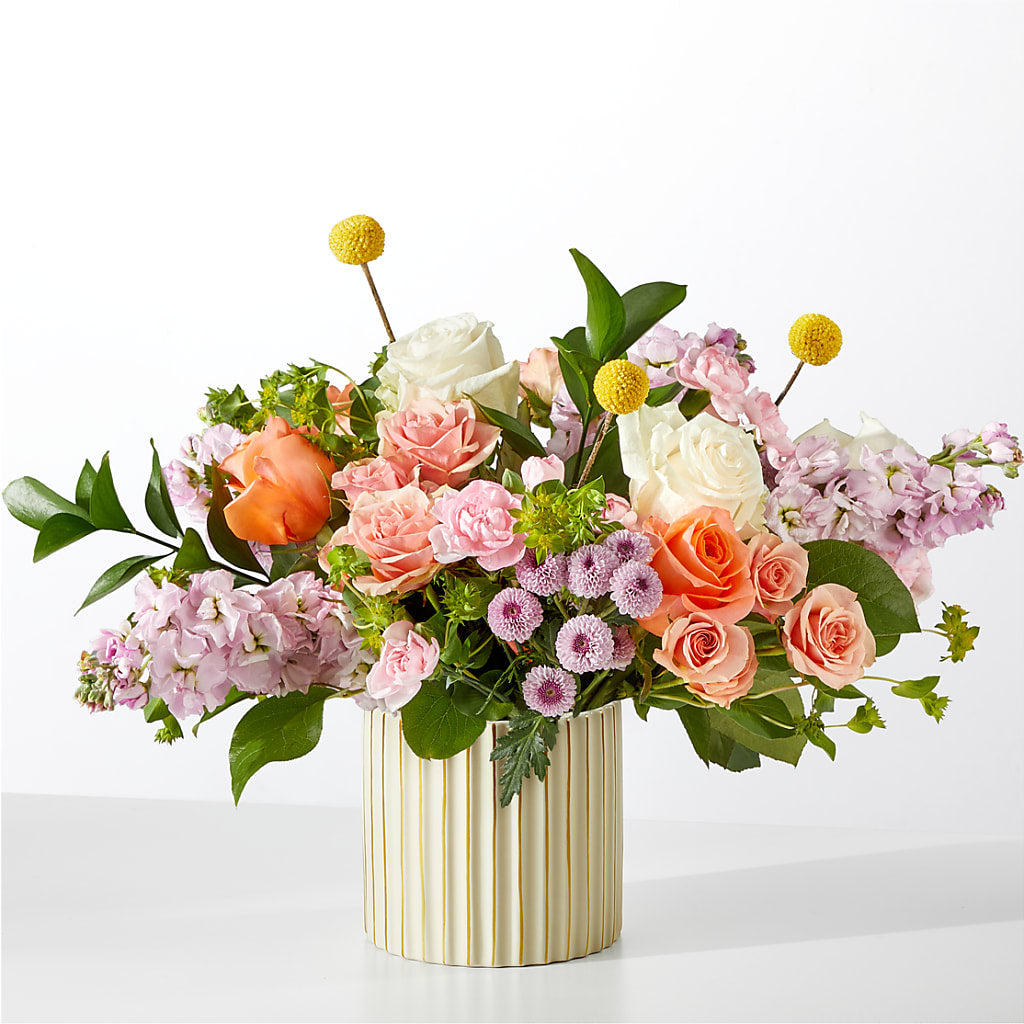 French Market Bouquet with Ivory Vase – ELLIJAY'S HOMETOWN FLORIST INC, Ellijay GA