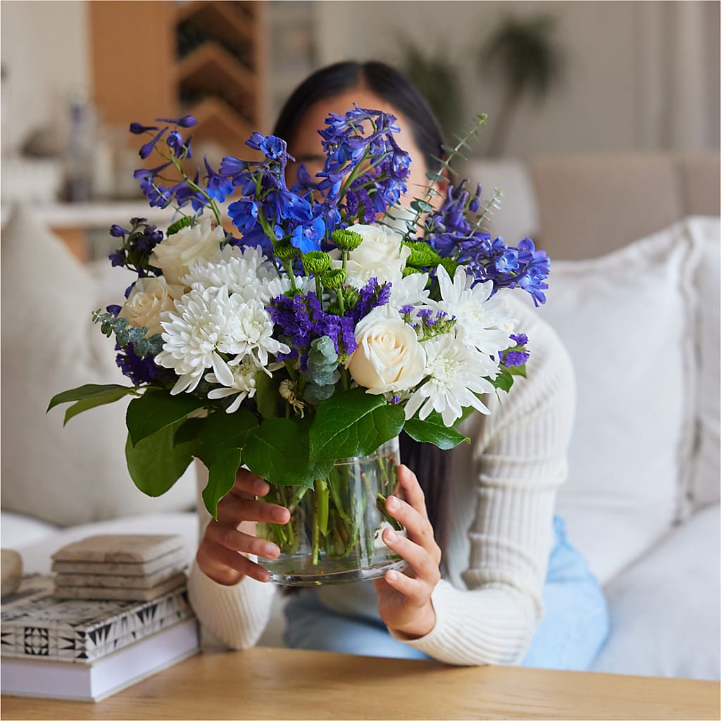 Cerulean Waves Bouquet – ELLIJAY'S HOMETOWN FLORIST INC, Ellijay GA