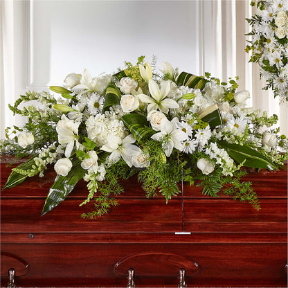 Abundance Casket Spray – ELLIJAY'S HOMETOWN FLORIST INC, Ellijay GA