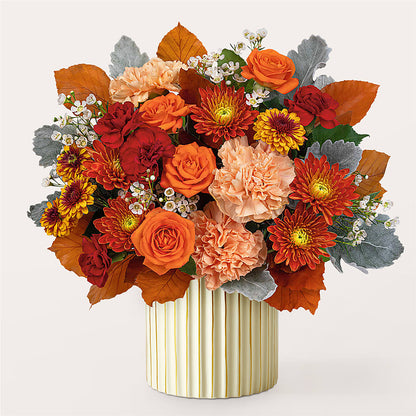 Merlot Bouquet with Ivory Vase – ELLIJAY'S HOMETOWN FLORIST INC, Ellijay GA