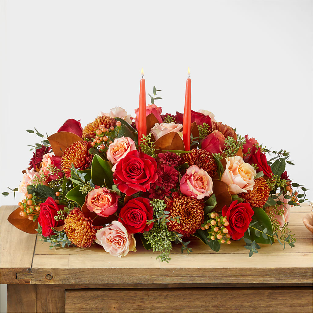 Gather Near Centerpiece – ELLIJAY'S HOMETOWN FLORIST INC, Ellijay GA