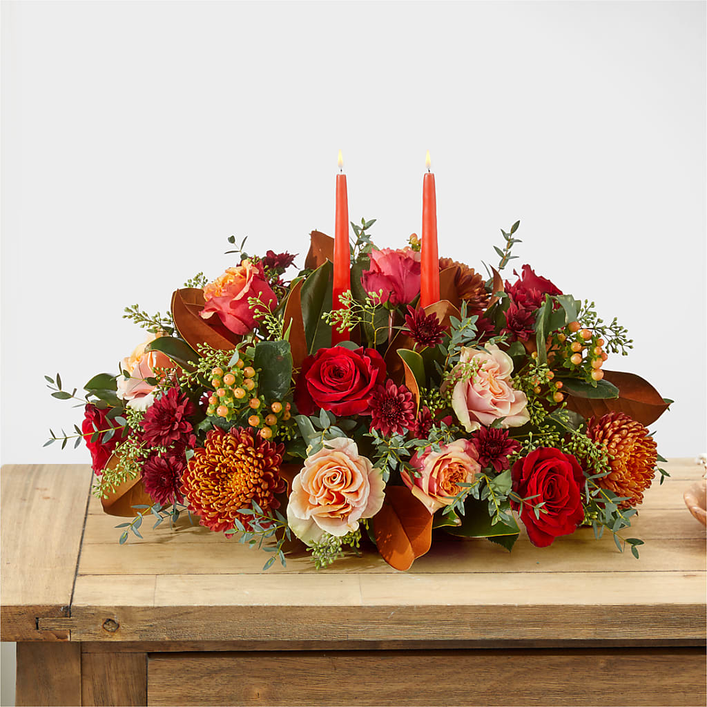 Gather Near Centerpiece – ELLIJAY'S HOMETOWN FLORIST INC, Ellijay GA