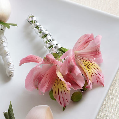 Pink Peruvian Lily Boutonniere – ELLIJAY'S HOMETOWN FLORIST INC, Ellijay GA